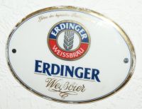 Brauerei Erdinger Zapfhahnschild Keramik Bayern - Neunkirchen a. Brand Vorschau