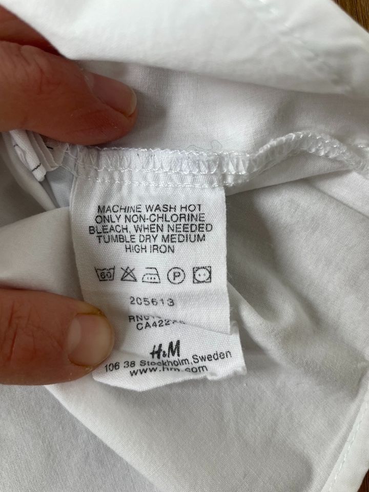 Hemd weiß Logg H&M 86 92 in Ettringen