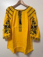 Tunika mit aufwendiger Stickerei, Sonnengelb, Gr. XXL (44-46), Hessen - Trebur Vorschau