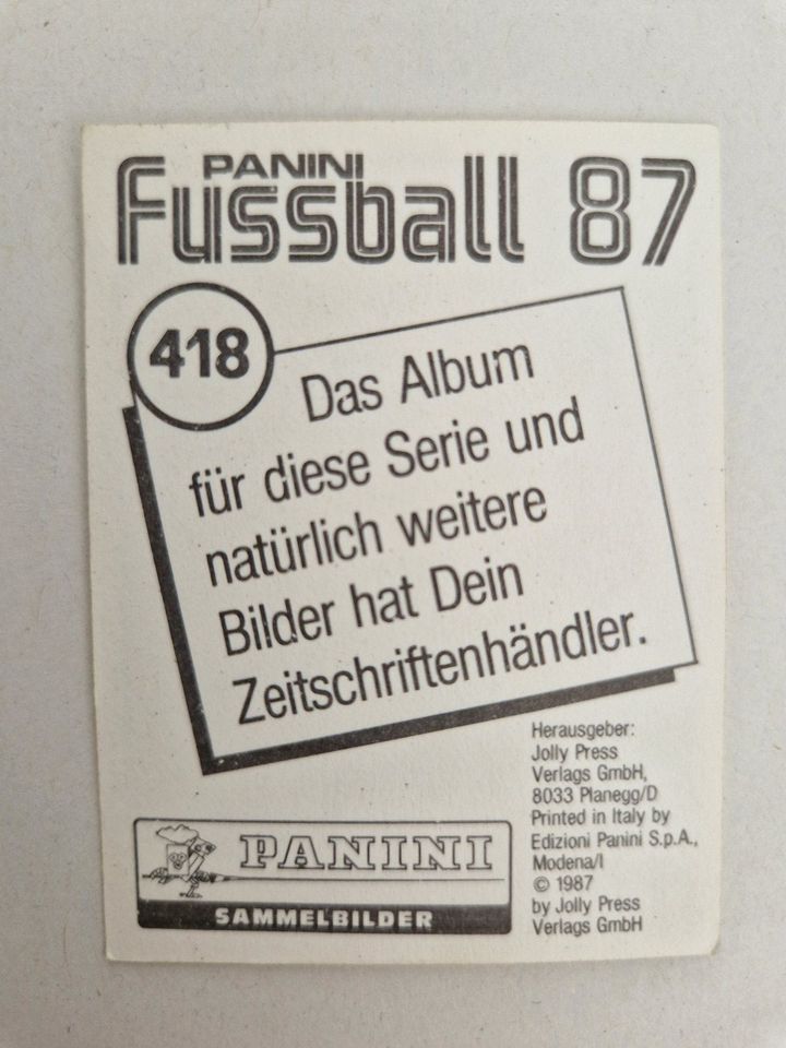 Panini Sticker - Bernd Schuster - FC Barcelona 1987 - ungeklebt in Tübingen