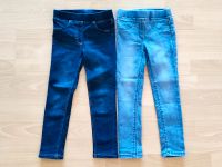 ⭐ TOP! 2x Jeggings Leggings 110 Jeans blau hell dunkel Stretch Baden-Württemberg - Neckargemünd Vorschau