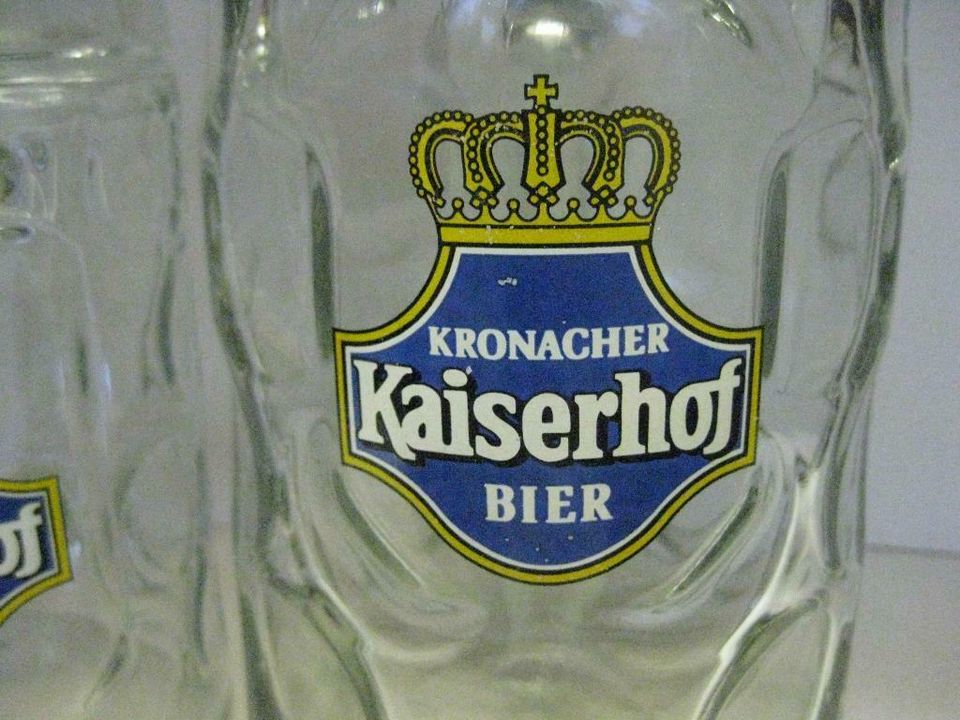 Bierkrug, Maßkrug 1l  Kronacher Kaiserhof Bier in Münchberg