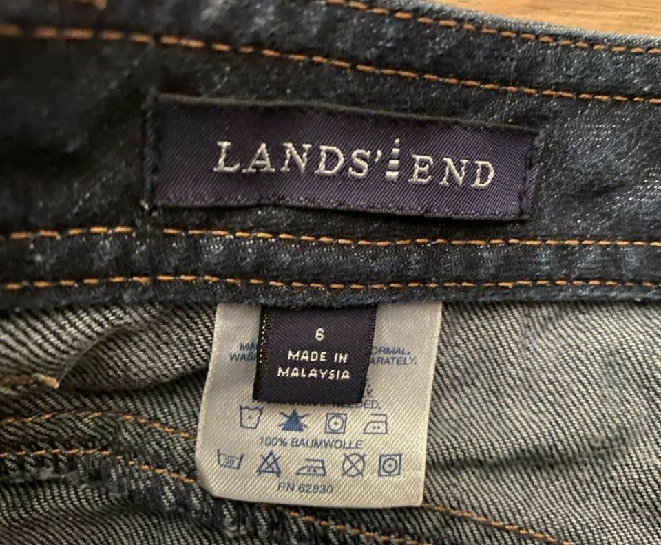 LAND'S END JEANS ROCK 6 36 S BLAU DENIM EDEL CHIC TOP GESCHENK in München