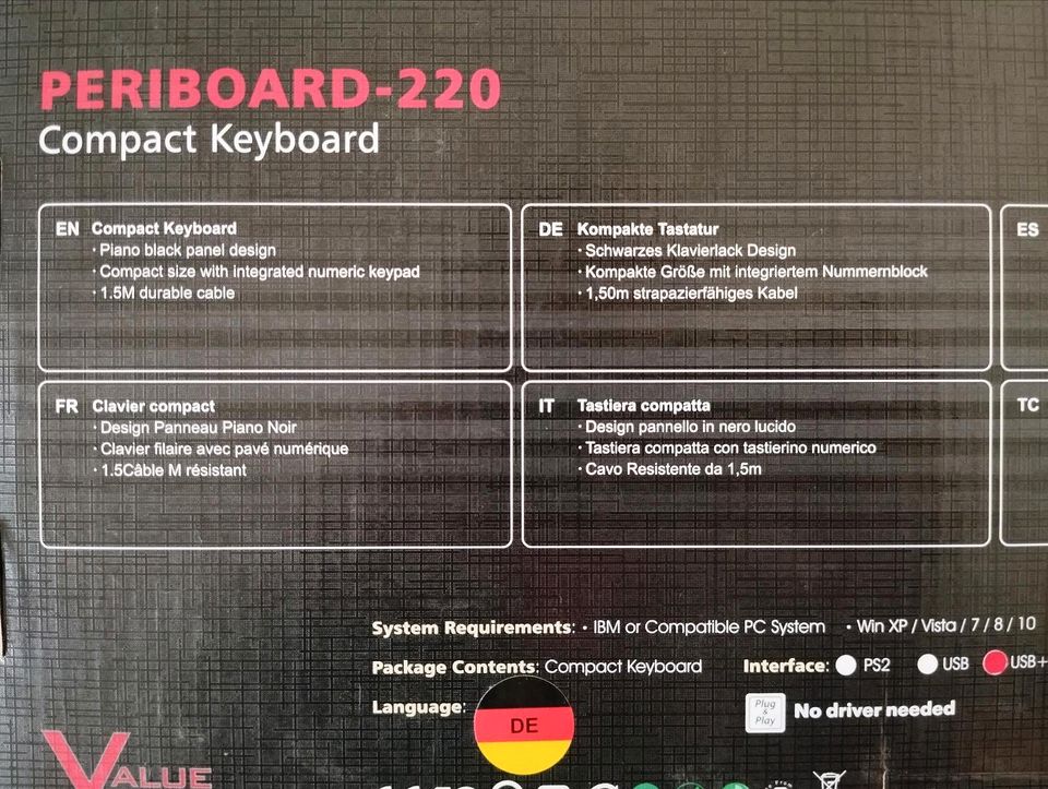 Perixx Tastatur Periboard 220 Copmapct Keyboard in Karlsruhe