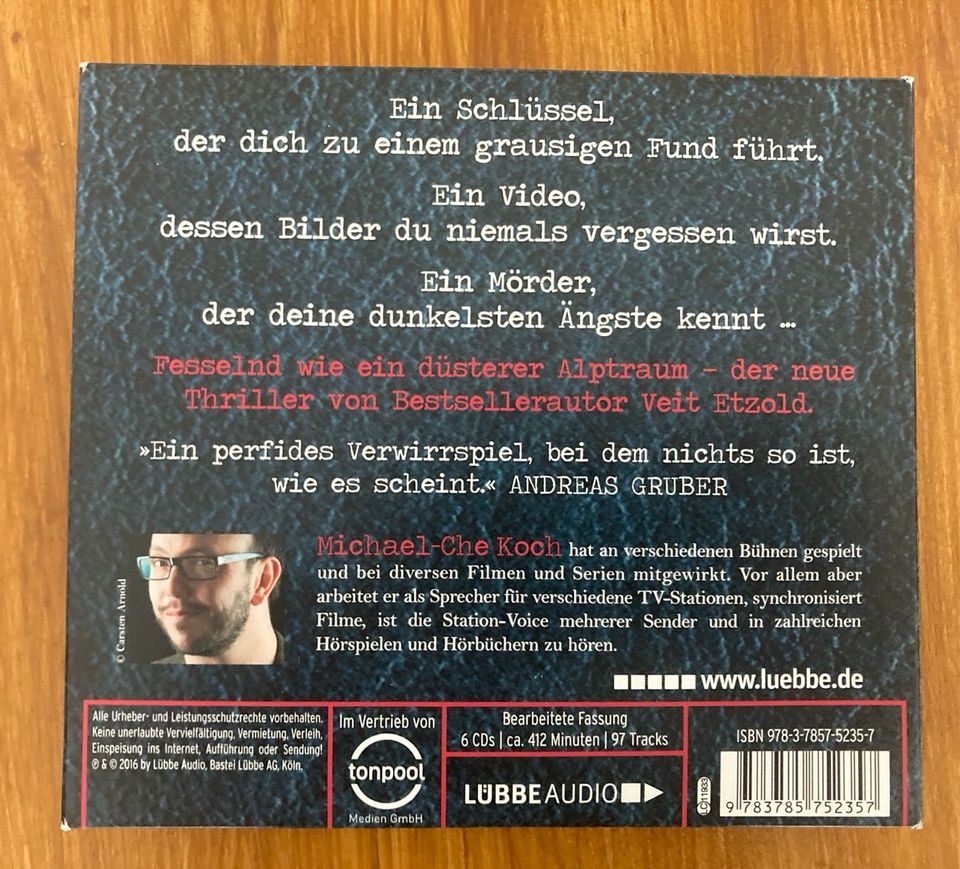 Hörbuch - Veit Etzold, SKIN - Psychothriller - 6 CDs, 412 Min in Köln