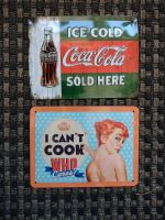 2 x Blechschild Coca-Cola, i cant cook Vintage Nordrhein-Westfalen - Bad Oeynhausen Vorschau