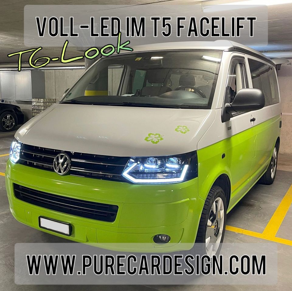 Voll-Led Scheinwerfer schwarz für VW T5 09-15