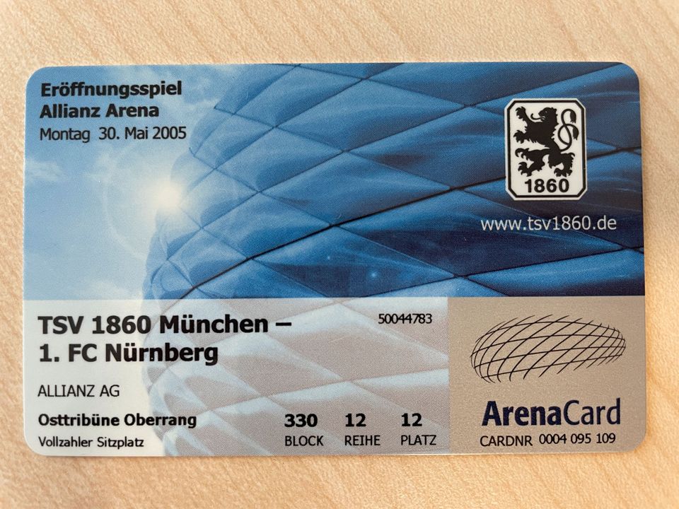 Eintrittskarte Eröffnungsspiel Allianz Arena 2005 in Poing