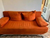 Terracotta farbene Couch, ausziehbar, mit Bettkasten, Sofa Sachsen-Anhalt - Halle Vorschau