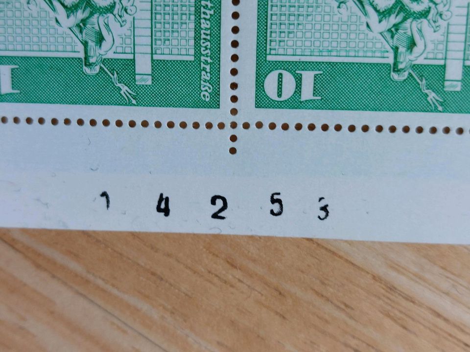 DDR Briefmarkenbogen Fehldruck Summenzähler in Simmern