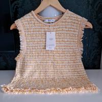 NEU* Mango Top Pastellgelb Gr. M weiß Tweed Oberteil Büro. West - Unterliederbach Vorschau