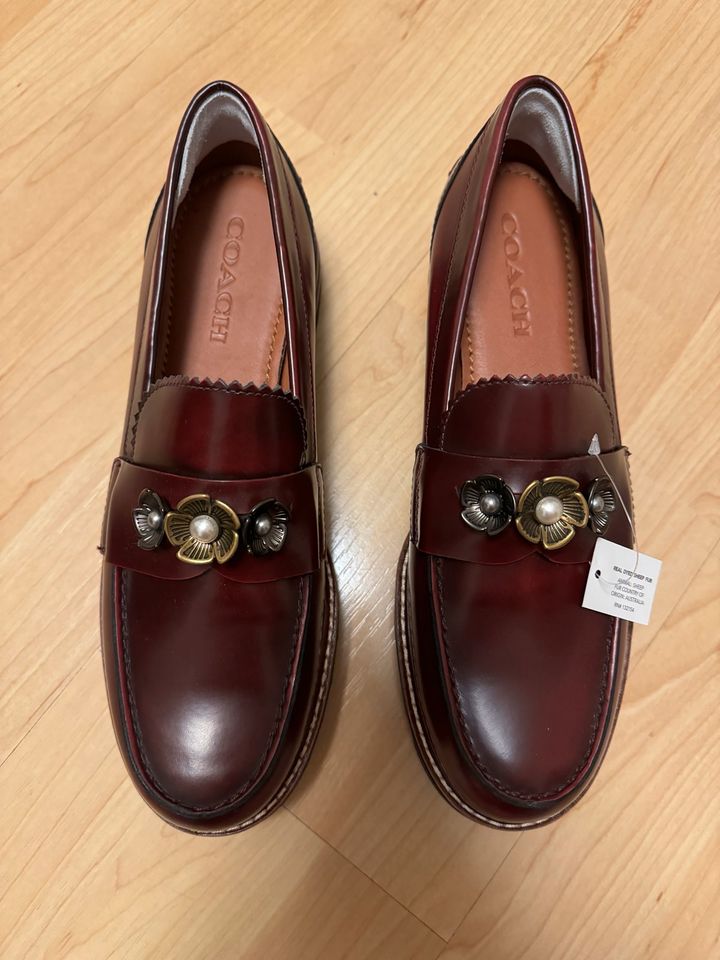 Slipper von Coach für Damen,Neu,-rot/bordo,Leder,Gr.40 in Sprockhövel