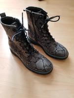 Deichmann Stiefeletten silbergrau schwarz Gr 39 Bayern - Schwabmünchen Vorschau