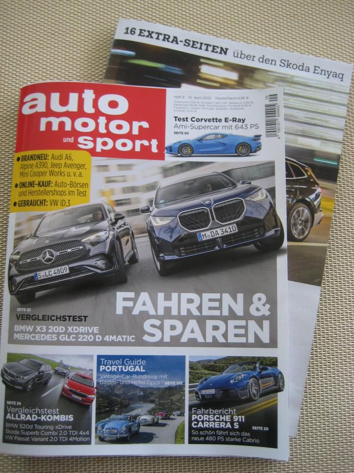 Zeitschrift Auto Motor und Sport, Nr. 9 2025 +  Extra Skoda Enyaq in Baindt