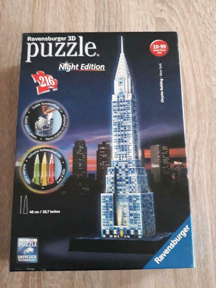 Ravensburger 3D Puzzle Night Edition Chrysler Building in Teningen