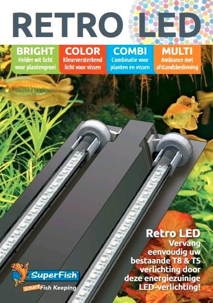 SuperFish Retro Aquarium LED Multi  90cm-30W mit Fernbedienung in Hamburg