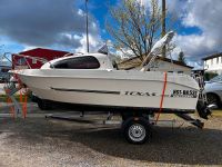 Motorboot Texas 490 Cabin Mercury 4Takt 15PS Trailer Angelboot Mecklenburg-Vorpommern - Lohme Rügen Vorschau