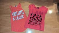 Shirt Top H&M Madonna XS 34 pink korall rosa Young and wild 152 Hessen - Gladenbach Vorschau