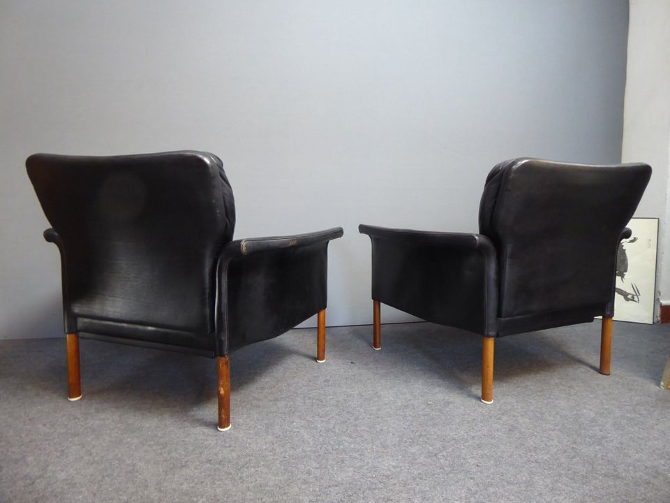 Sessel und Sofa 50er 60er Leder Danish Design Palisander in Bremerhaven