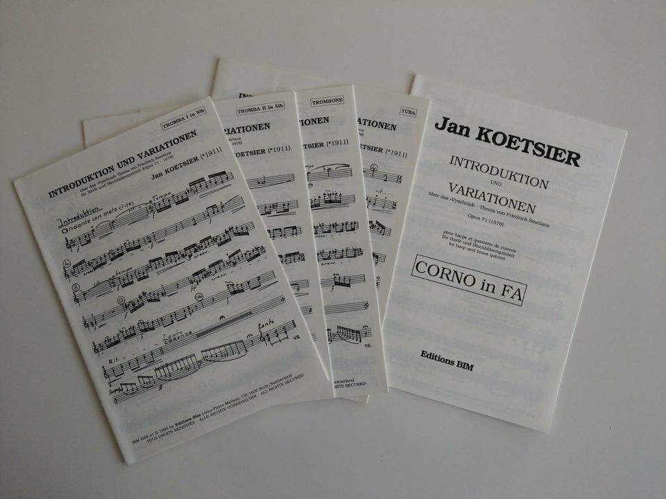 Noten Koetsier Blechbläser-Quintett Brass-Quintett + Harfe NEU in Leinfelden-Echterdingen