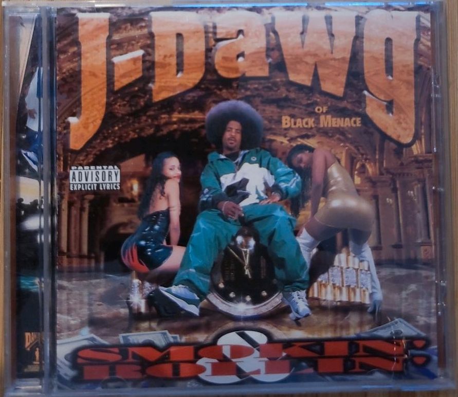 J-Dawg Black Menace Smokin & Rollin Rar Rap Hip Hop CD G-Funk Ins