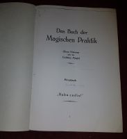 Habu cadis / Das Buch der Magischen Praktik / Quintscher Hessen - Herborn Vorschau