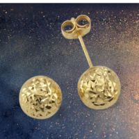 375 Gold Ohrstecker 9 Karat mit einer schön glitzernden Kugel Hessen - Wiesbaden Vorschau