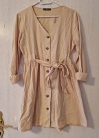 beige Sommerkleid, Mini Kleid Shein, Knopfleiste Taillengurt Bayern - Würzburg Vorschau