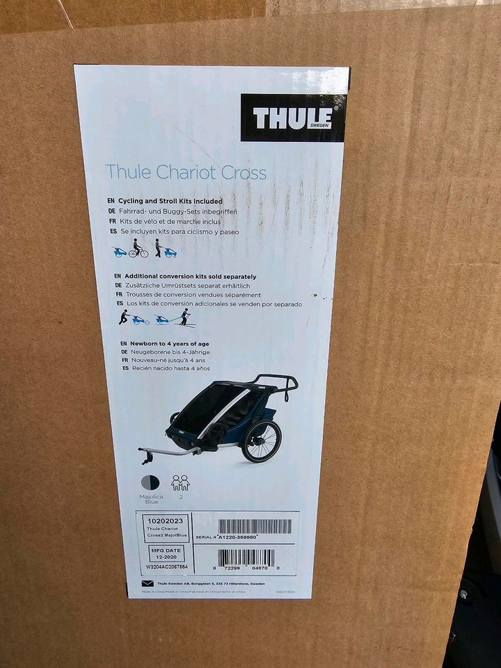 Thule Chariot Crosd 2 Fahrradanhänger inkl. Jogging Kit  in OVP in München