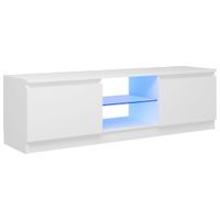 TV-Schrank mit LED-Leuchten Weiß 120x30x35,5 cm Fernsehschrank Neumünster - Tasdorf Vorschau