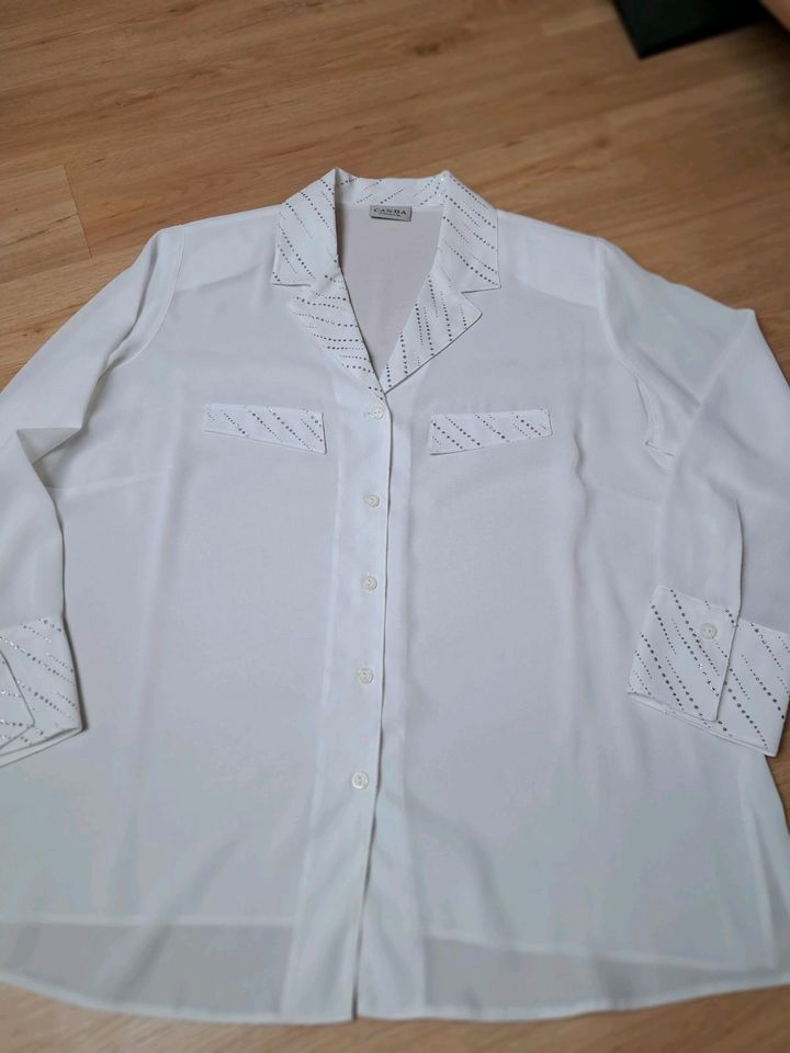 Elegante weiße Bluse XXL in Dettingen unter Teck