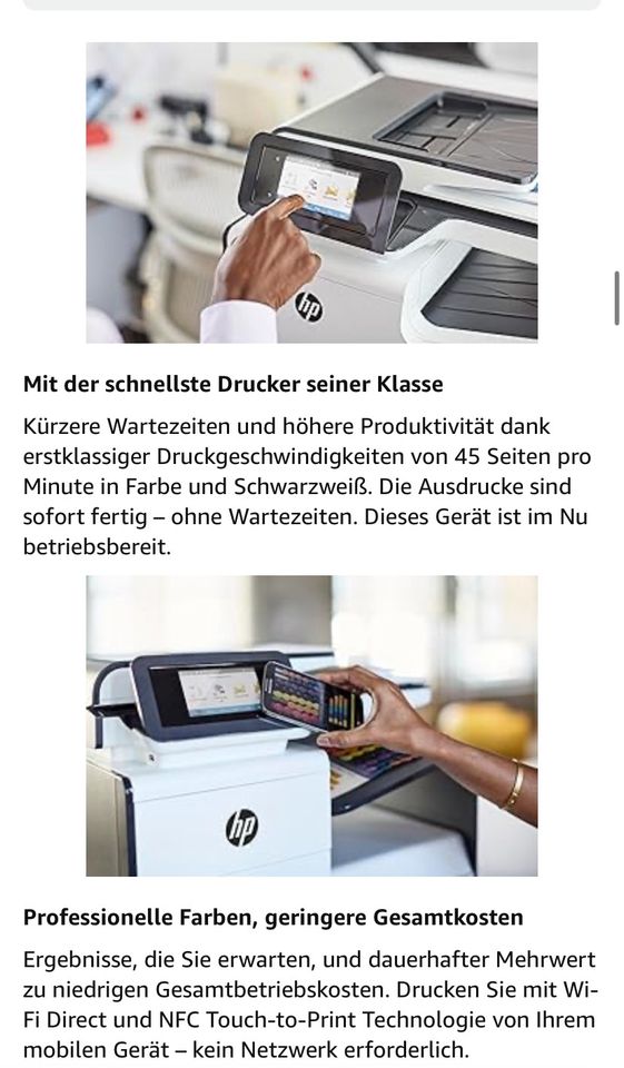 NEU hp pagewide 377dw Büro Multifunktionsdrucker Drucker Scanner in Offenbach