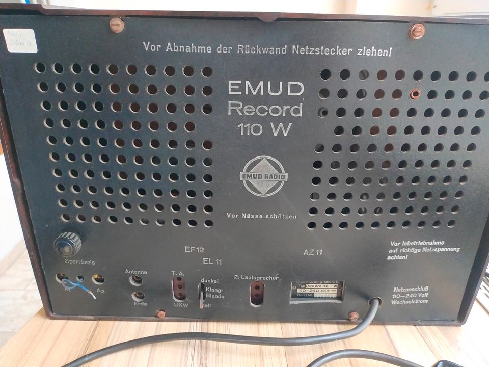 Emud Record 110 Röhrenradio in Lautertal