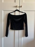 Shirt schwarz samt langarm off shoulder New Yorker Nordrhein-Westfalen - Hürth Vorschau