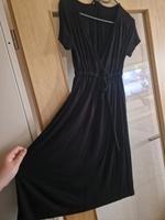 Elegantes schwarzes Kleid mit Taillengürtel - weicher Stoff Nordrhein-Westfalen - Lindlar Vorschau