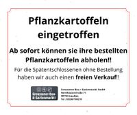 Pflanzkartoffeln Agria + Laura  5/25kg Sack Thüringen - Greußen Vorschau