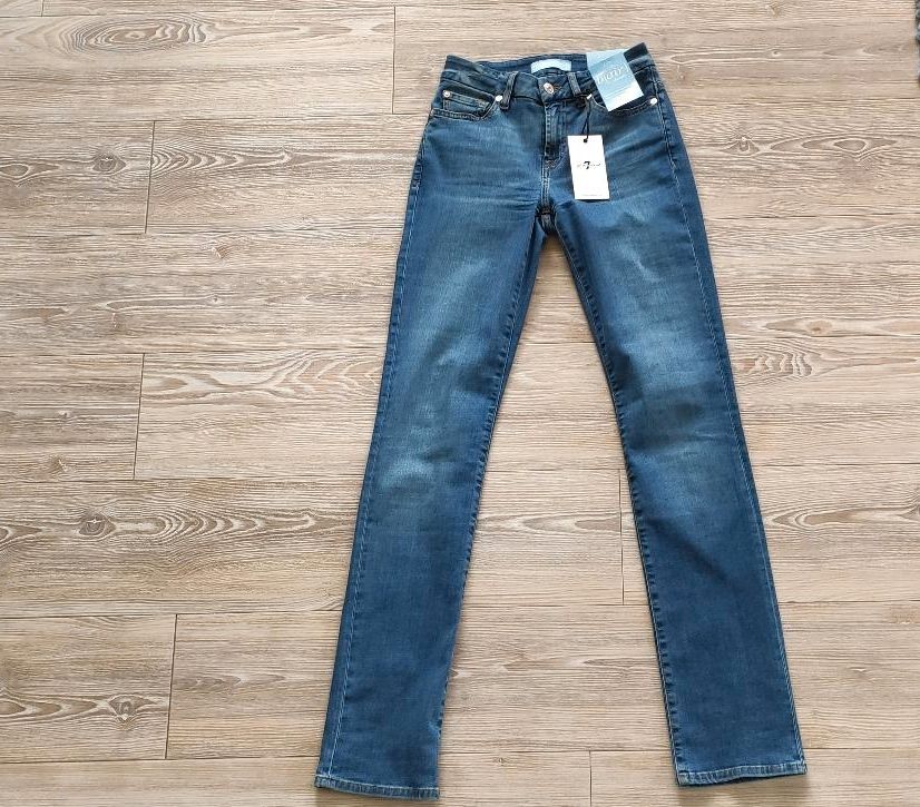 NEU 7 for all mankind Kimmie Straight Leg Gr 25 XS 34 Jeans Hose in ...
