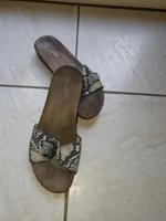 Softclox Pantolette Gr. 41 animalprint Leder snake Bayern - Gröbenzell Vorschau