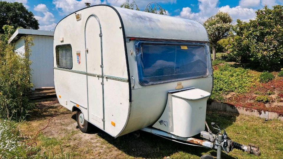 Tür vom Tabbert A310 Oldtimer Wohnwagen in Lichtenau