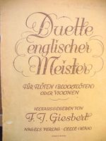 Flöten Noten: Duette englischer Meister Nordrhein-Westfalen - Wachtberg Vorschau