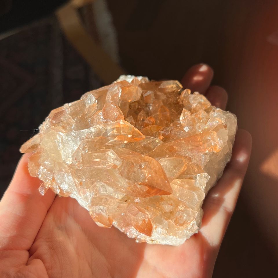 Mandarinen Lemurian Quarz Cluster Edelsteine Mineralien in Brake (Unterweser)