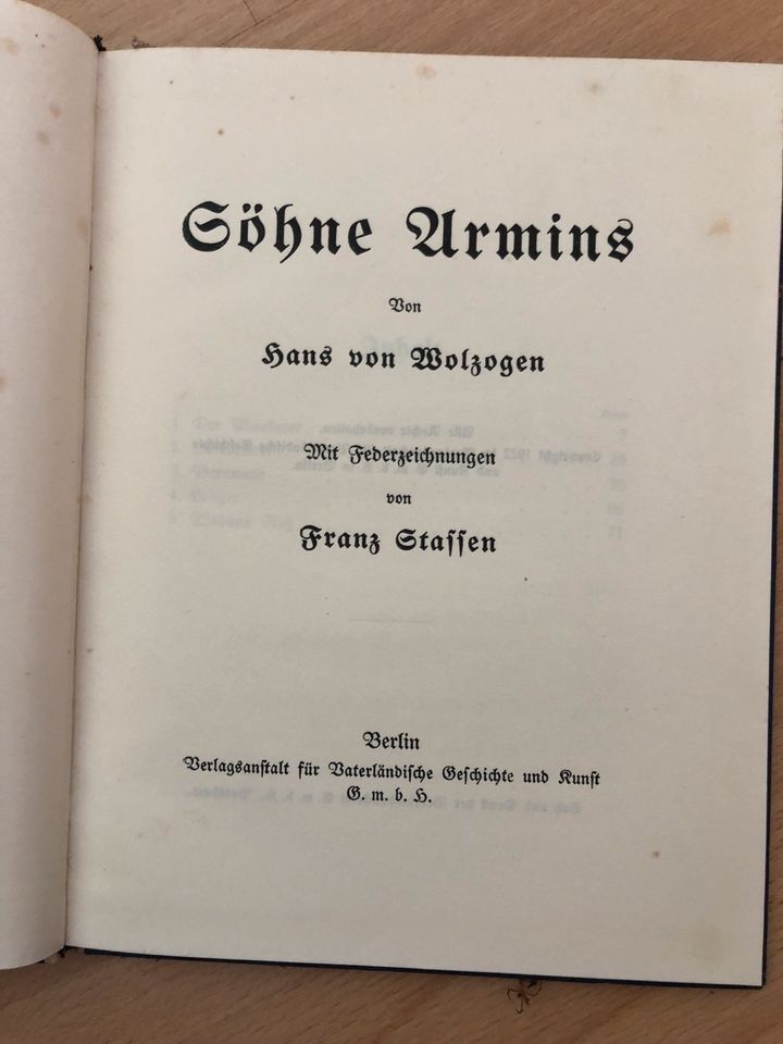 100 Jahre altes Buch Söhne Armins Antiquität in Nieheim