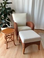 Roberti Rattan Sessel mit Fußhocker und Beistelltisch Thüringen - Erfurt Vorschau