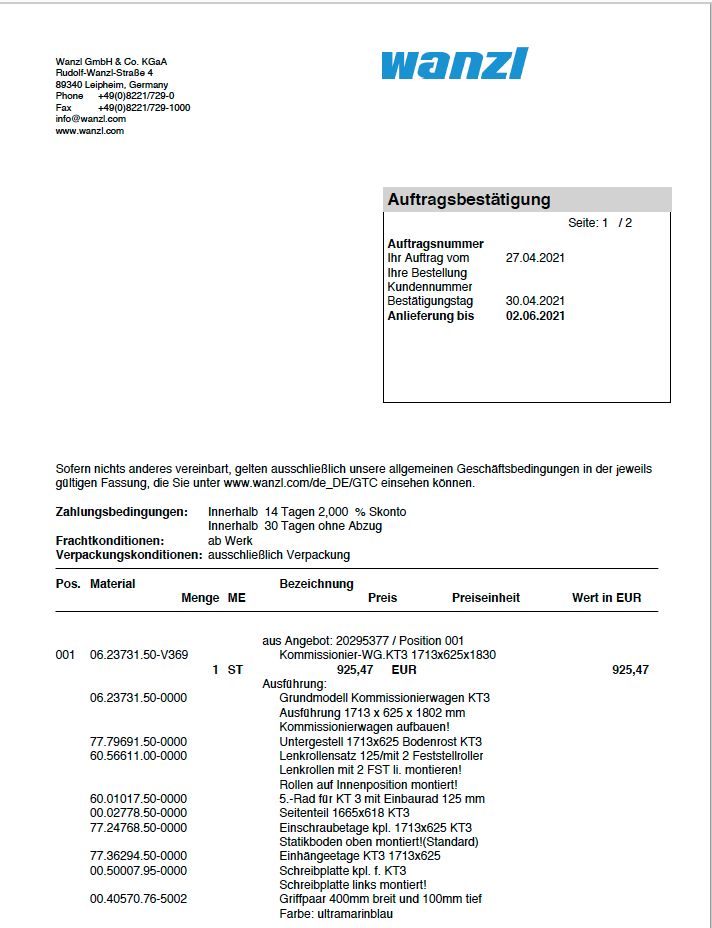 Sehr hochwertiger Kommissionier-Wagen von Wanzl, Neupreis 925 € in Freiburg im Breisgau