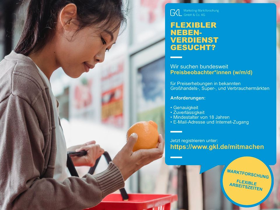 Nebenverdienst/Nebenjob als Preisbeobachter*in in Kaarst in Kaarst