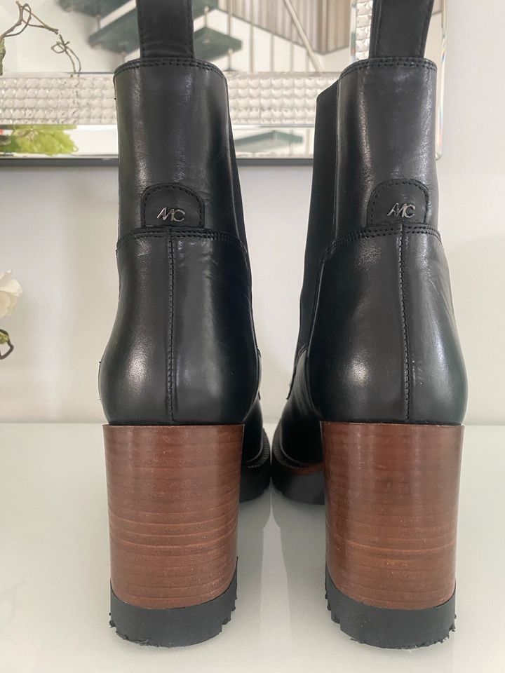 Marc Cain Ankle Boots Stiefeletten schwarz Größe 38 Leder wie Neu in Merseburg