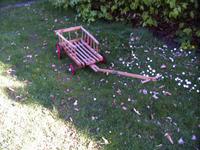 Handwagen Holz DDR Kinderhandwagen Dekowagen z.B. für Puppen Niedersachsen - Salzbergen Vorschau