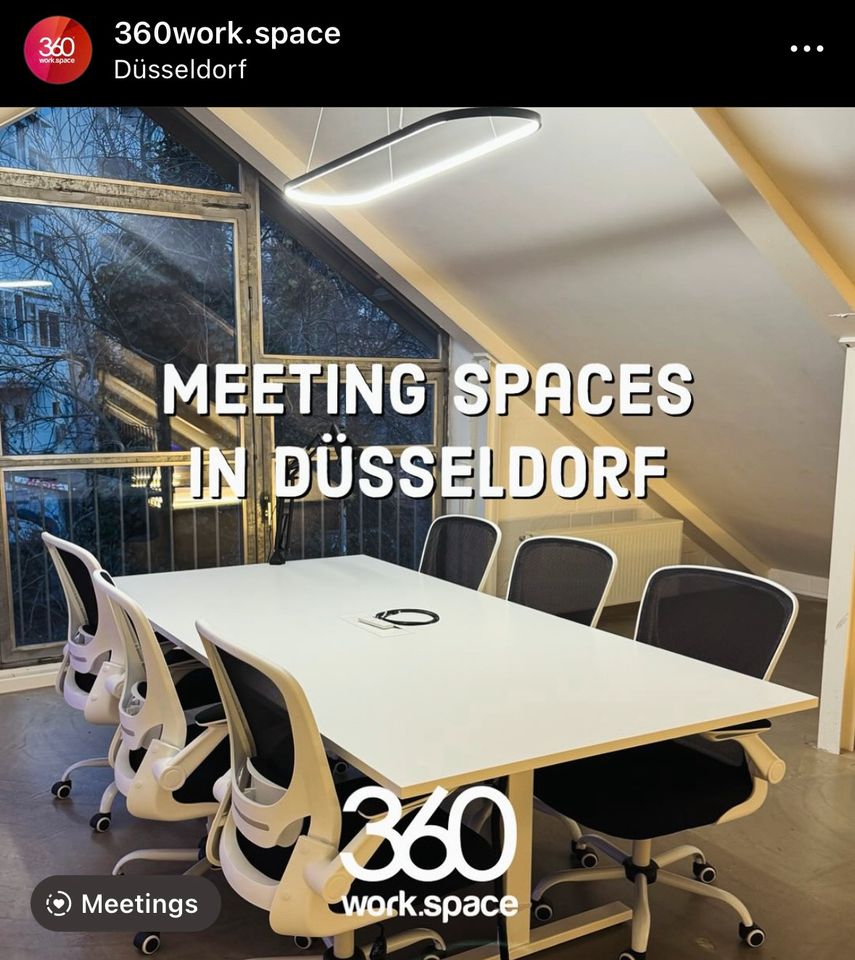 Coworking Space Mitgliedschaft bei 360 Workspace in Düsseldorf