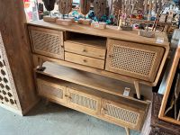 Lowboard, Sideboard, Teakholz,Rattan Wiener Geflecht, Türen Eimsbüttel - Hamburg Lokstedt Vorschau