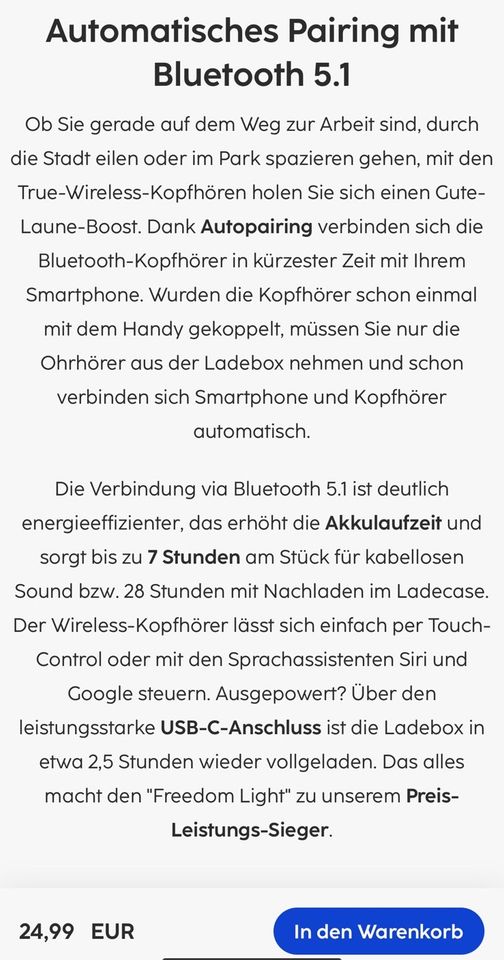 NEU HAMA Freedom Light, In-ear True Wireless Bluetooth Kopfhörer in Frankfurt am Main